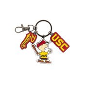 USC Trojans SC Interlock Charlie Brown Baseball Dangler Keychain